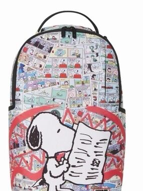 Sprayground Kids Backpack - White, Red, Black, Multicolor Comic Print
